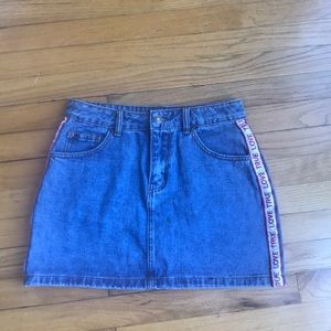 Forever 21 true love jean skirt